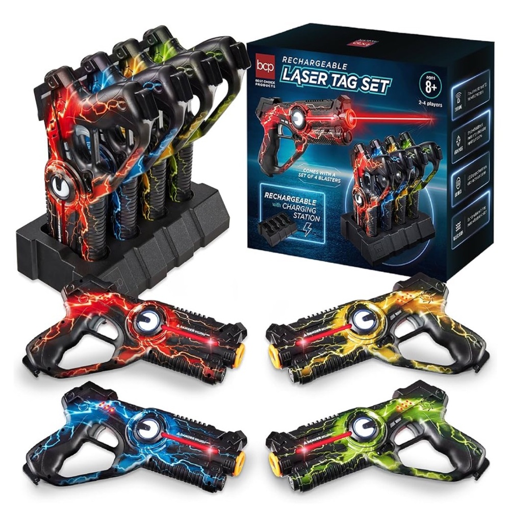 BCP Rechargeable Laser Tag Blaster Set - Vibrant Colors